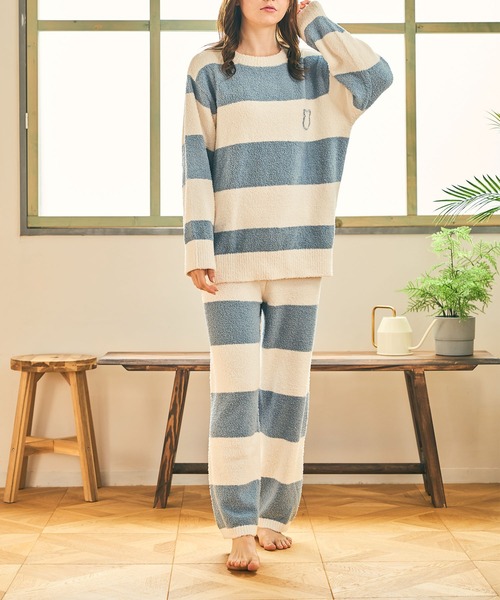 PAUL&JOE（ポールアンドジョー）の「【PAUL&JOE】モールヤーンボーダー　プルオーバー（ルームウェア/パジャマ・レディース・ブルー/グレー/パープル・M-L）」の19枚目の写真