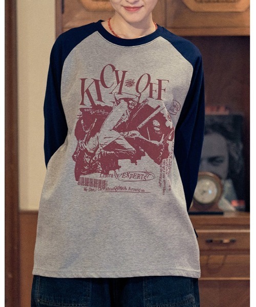 NASTY KICK(ナスティーキック)の「【UNISEX】NASTYKICK/Pitchy長袖Tシャツ(Tシャツ/カットソー・メンズ・ブラック/ブラウン/ネイビー/アイボリー・LARGE/MEDIUM)」の4枚目の写真
