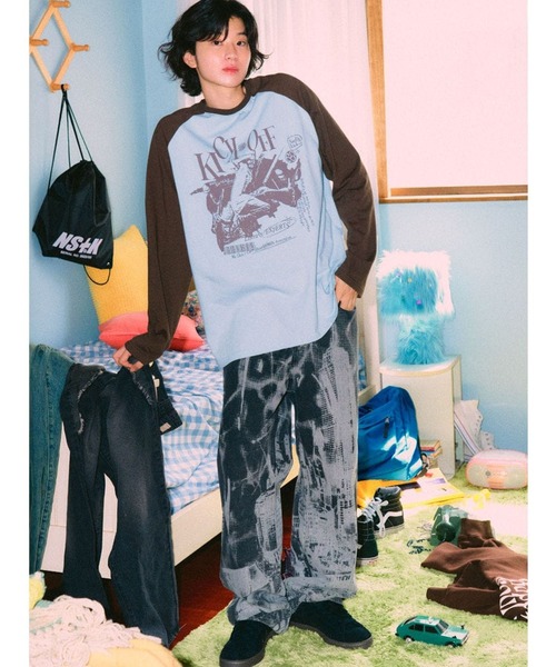 NASTY KICK(ナスティーキック)の「【UNISEX】NASTYKICK/Pitchy長袖Tシャツ(Tシャツ/カットソー・メンズ・ブラック/ブラウン/ネイビー/アイボリー・LARGE/MEDIUM)」の20枚目の写真