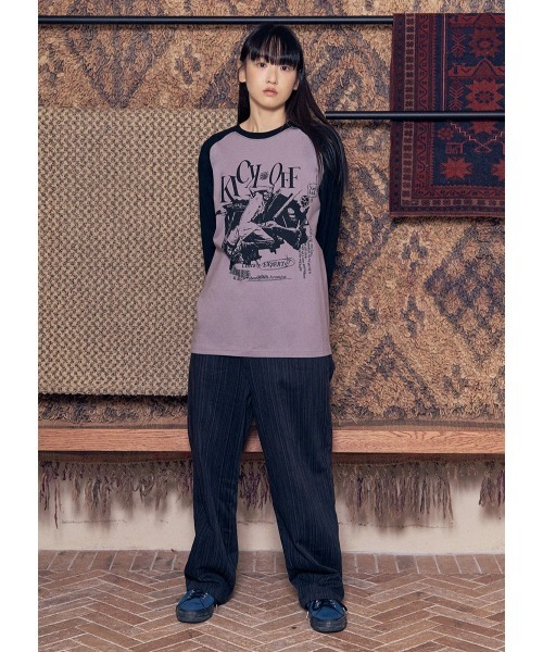 NASTY KICK(ナスティーキック)の「【UNISEX】NASTYKICK/Pitchy長袖Tシャツ(Tシャツ/カットソー・メンズ・ブラック/ブラウン/ネイビー/アイボリー・LARGE/MEDIUM)」の11枚目の写真