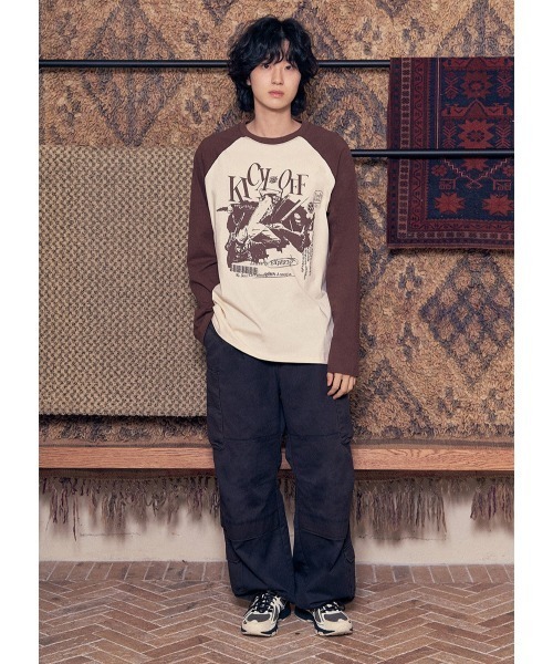 NASTY KICK(ナスティーキック)の「【UNISEX】NASTYKICK/Pitchy長袖Tシャツ(Tシャツ/カットソー・メンズ・ブラック/ブラウン/ネイビー/アイボリー・LARGE/MEDIUM)」の14枚目の写真