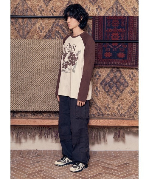 NASTY KICK(ナスティーキック)の「【UNISEX】NASTYKICK/Pitchy長袖Tシャツ(Tシャツ/カットソー・メンズ・ブラック/ブラウン/ネイビー/アイボリー・LARGE/MEDIUM)」の15枚目の写真