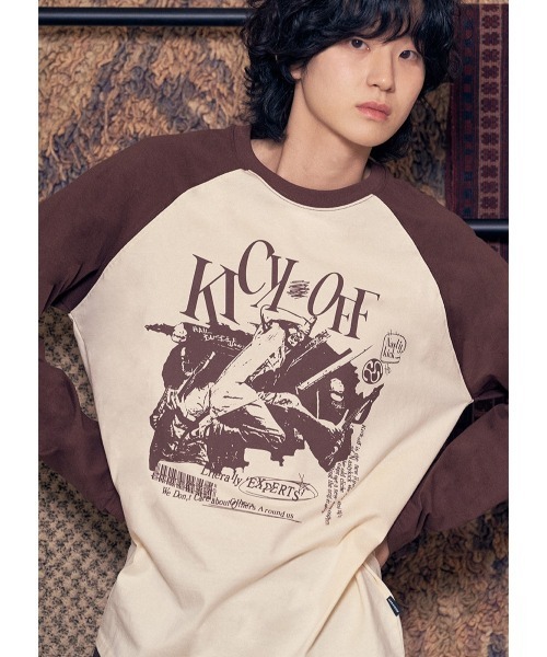 NASTY KICK(ナスティーキック)の「【UNISEX】NASTYKICK/Pitchy長袖Tシャツ(Tシャツ/カットソー・メンズ・ブラック/ブラウン/ネイビー/アイボリー・LARGE/MEDIUM)」の16枚目の写真