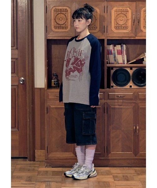 NASTY KICK(ナスティーキック)の「【UNISEX】NASTYKICK/Pitchy長袖Tシャツ(Tシャツ/カットソー・メンズ・ブラック/ブラウン/ネイビー/アイボリー・LARGE/MEDIUM)」の9枚目の写真