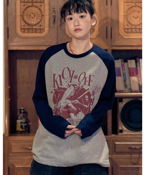 NASTY KICK(ナスティーキック)の「【UNISEX】NASTYKICK/Pitchy長袖Tシャツ(Tシャツ/カットソー・メンズ・ブラック/ブラウン/ネイビー/アイボリー・LARGE/MEDIUM)」の10枚目の写真
