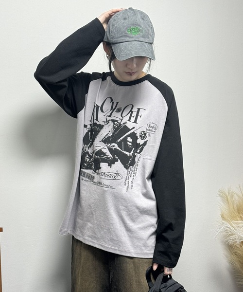 NASTY KICK(ナスティーキック)の「【UNISEX】NASTYKICK/Pitchy長袖Tシャツ(Tシャツ/カットソー・メンズ・ブラック/ブラウン/ネイビー/アイボリー・LARGE/MEDIUM)」の22枚目の写真
