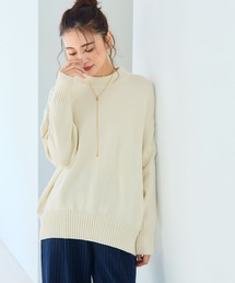 CROSS FUNCTION（クロスファンクション）の「洗えるバックスリットニット【CROSS FUNCTION/クロスファンクション】（ニット/セーター）」