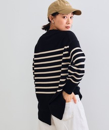 CROSS FUNCTION | 洗えるバックスリットニット【CROSS FUNCTION/クロスファンクション】(ニット/セーター)