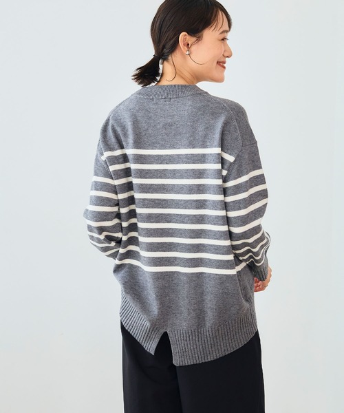 洗えるバックスリットニット【CROSS FUNCTION/クロスファンクション