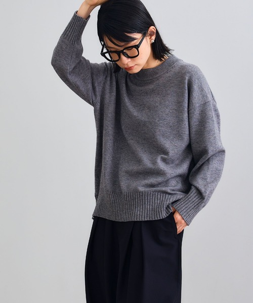 洗えるバックスリットニット【CROSS FUNCTION/クロスファンクション