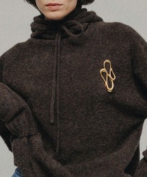 ［TOPS］BOUCLE KNIT HOODIE UNISEX