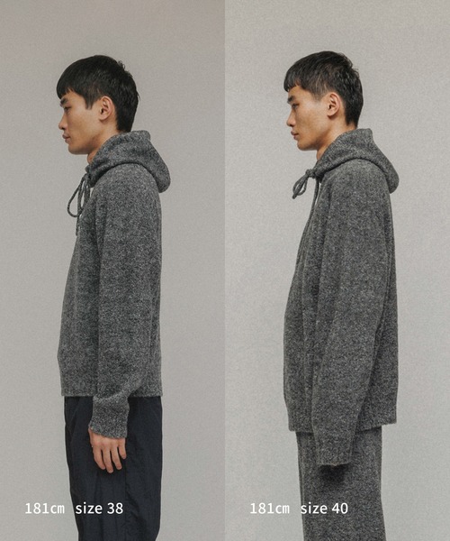 M TO R（ムウトアール）の「［TOPS］BOUCLE KNIT HOODIE UNISEX