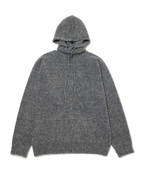 M TO R（ムウトアール）の「［TOPS］BOUCLE KNIT HOODIE UNISEX（ニット/セーター・レディース・チャコールグレー/ダークブラウン・40/38）」の17枚目の写真