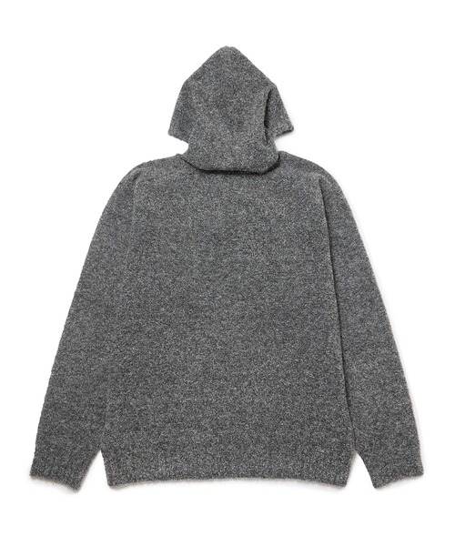 M TO R（ムウトアール）の「［TOPS］BOUCLE KNIT HOODIE UNISEX（ニット/セーター・レディース・チャコールグレー/ダークブラウン・40/38）」の18枚目の写真