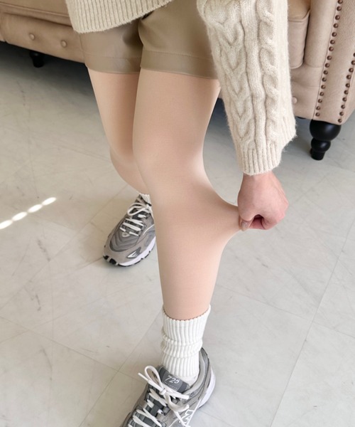 MYMOOD.（マイムード）の「裏起毛フェイクタイツ（タイツ/ストッキング・レディース・グレー/ブラック/ライトベージュ/ブラウン・FREE）」の13枚目の写真