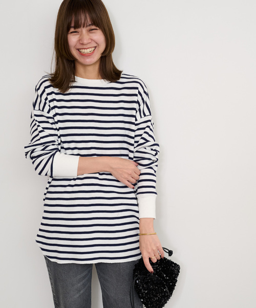 JOURNAL STANDARD relume（ジャーナルスタンダード　レリューム）の「《追加6》TCワッフルオーバーサイズロングスリーブTシャツ（Tシャツ/カットソー・レディース・モスグリーン/ホワイト系その他/オートミール/ダークブルー/ブラウン/チャコールグレー・FREE）」の17枚目の写真