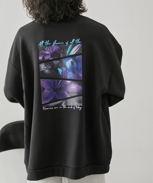 JUNRED（ジュンレッド）の「アソートグラフィックダンボールスウェット（スウェット・メンズ・ブラック系その他/チャコールグレー/グリーン/ブラック・S/M/L）」の6枚目の写真