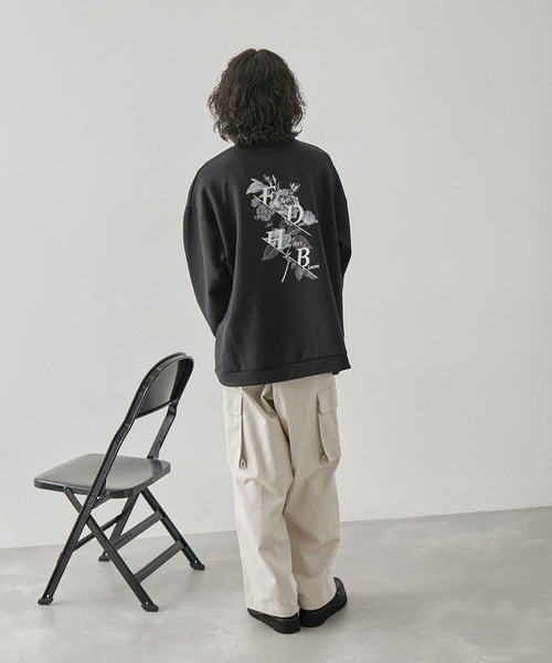 JUNRED（ジュンレッド）の「アソートグラフィックダンボールスウェット（スウェット・メンズ・ブラック系その他/チャコールグレー/グリーン/ブラック・S/M/L）」の22枚目の写真