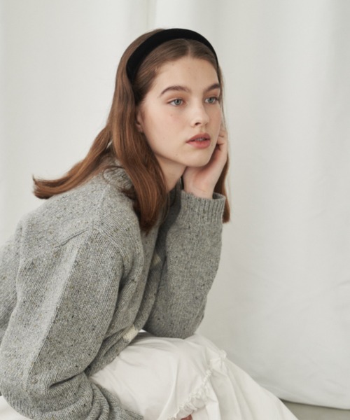 GIUNON（ジウノン）の「velour head band / ベロアカチューシャ（カチューシャ・レディース・ブラック・FREE）」の5枚目の写真