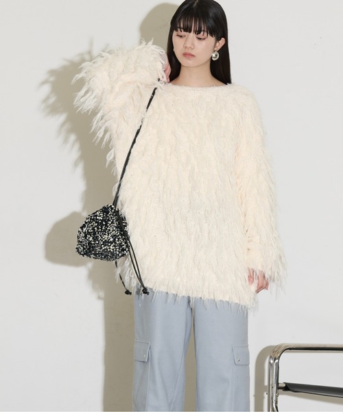 THE YOn（ザヨン）の「スパンコールドローストリングミニバッグ（ハンドバッグ・レディース・ブラック/シルバー・FREE）」の10枚目の写真