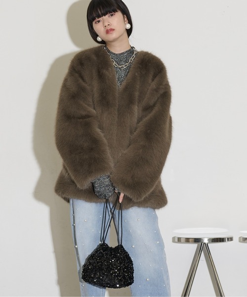 THE YOn（ザヨン）の「スパンコールドローストリングミニバッグ（ハンドバッグ・レディース・ブラック/シルバー・FREE）」の15枚目の写真