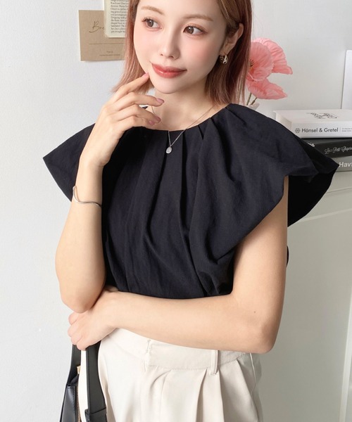 2024SS✨マーレット MAGERE PRIN ブラウス バルーンスリーブ 美品2024SS マーレット MAGERE PRIN ブラウス バルーンスリーブ