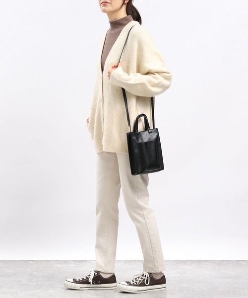 GLOBAL WORK Smile Seed Store（グローバルワーク スマイルシードストア）の「ストレッチブークレＶネックカーディガン/908052（カーディガン/ボレロ・レディース・チャコール/ライトグレー/モカ/アイボリー・LARGE/MEDIUM/X-LARGE/SMALL）」の22枚目の写真