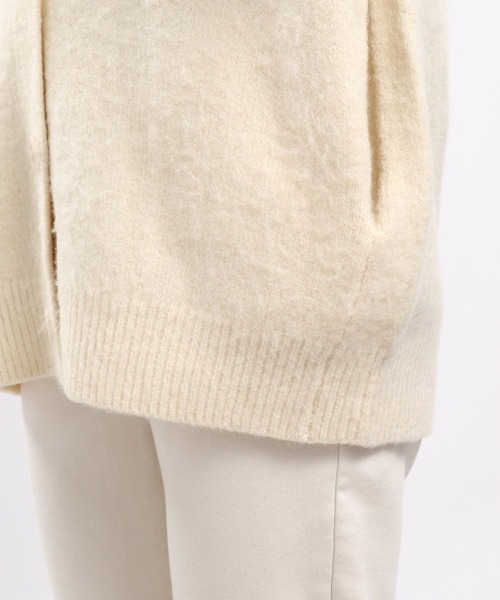 GLOBAL WORK Smile Seed Store（グローバルワーク スマイルシードストア）の「ストレッチブークレＶネックカーディガン/908052（カーディガン/ボレロ・レディース・チャコール/ライトグレー/モカ/アイボリー・LARGE/MEDIUM/X-LARGE/SMALL）」の16枚目の写真