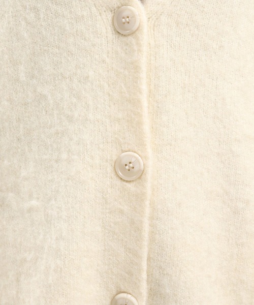 GLOBAL WORK Smile Seed Store（グローバルワーク スマイルシードストア）の「ストレッチブークレＶネックカーディガン/908052（カーディガン/ボレロ・レディース・チャコール/ライトグレー/モカ/アイボリー・LARGE/MEDIUM/X-LARGE/SMALL）」の17枚目の写真