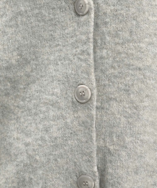 GLOBAL WORK Smile Seed Store（グローバルワーク スマイルシードストア）の「ストレッチブークレＶネックカーディガン/908052（カーディガン/ボレロ・レディース・チャコール/ライトグレー/モカ/アイボリー・LARGE/MEDIUM/X-LARGE/SMALL）」の18枚目の写真