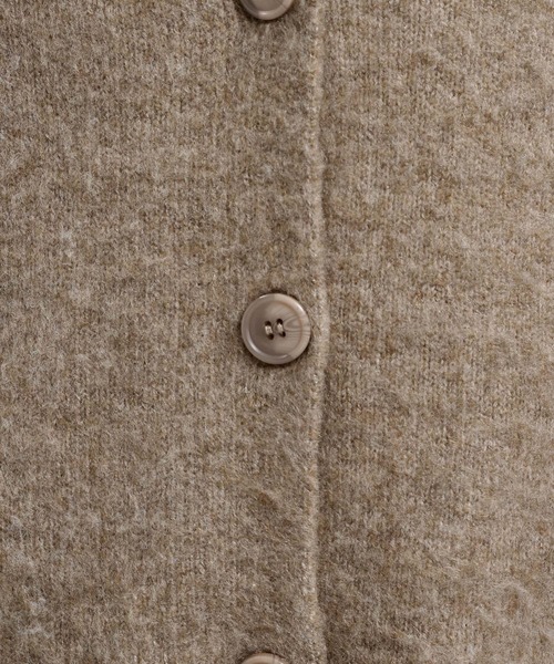 GLOBAL WORK Smile Seed Store（グローバルワーク スマイルシードストア）の「ストレッチブークレＶネックカーディガン/908052（カーディガン/ボレロ・レディース・チャコール/ライトグレー/モカ/アイボリー・LARGE/MEDIUM/X-LARGE/SMALL）」の20枚目の写真