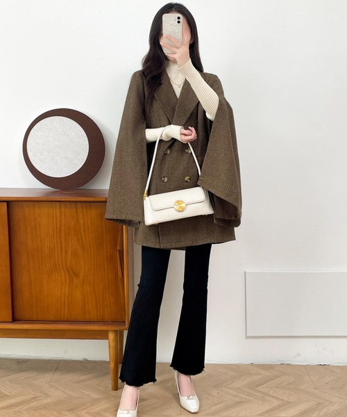 ECLIN（エクラン）の「袖スリットビックシルエットテーラードジャケット（テーラードジャケット・レディース・ブラック/ブラック系その他/ブラウン系その他/ベージュ系その他/ブラウン系その他2・M/L）」の22枚目の写真