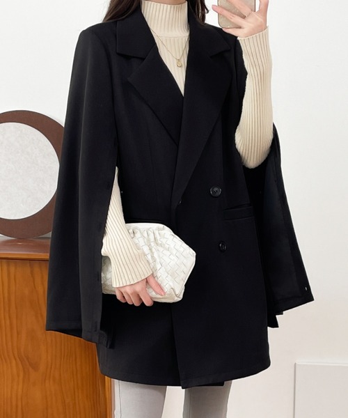 ECLIN（エクラン）の「袖スリットビックシルエットテーラードジャケット（テーラードジャケット・レディース・ブラック/ブラック系その他/ブラウン系その他/ベージュ系その他/ブラウン系その他2・M/L）」の18枚目の写真