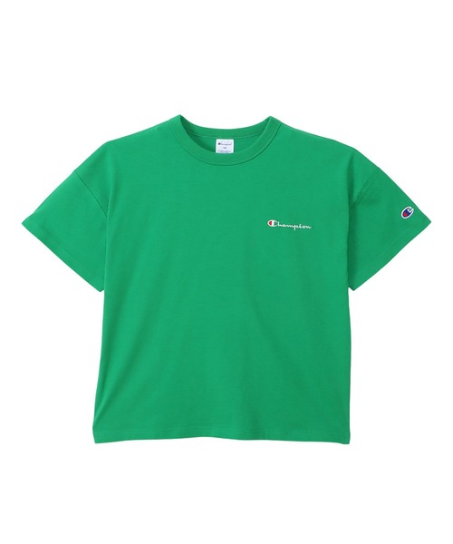 Champion（チャンピオン）の「【Champion/チャンピオン】キッズ ベーシック ショートスリーブTシャツ（Tシャツ/カットソー・キッズ・ネイビー/グリーン系その他/ゴールド/アクア/ブラック/オフホワイト/グレー/ライトブルー/ライトパープル・100/110/120/130/140/150/160）」の5枚目の写真