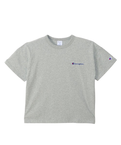 Champion（チャンピオン）の「【Champion/チャンピオン】キッズ ベーシック ショートスリーブTシャツ（Tシャツ/カットソー・キッズ・ネイビー/グリーン系その他/ゴールド/アクア/ブラック/オフホワイト/グレー/ライトブルー/ライトパープル・100/110/120/130/140/150/160）」の4枚目の写真