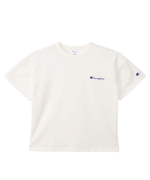 Champion（チャンピオン）の「【Champion/チャンピオン】キッズ ベーシック ショートスリーブTシャツ（Tシャツ/カットソー・キッズ・ネイビー/グリーン系その他/ゴールド/アクア/ブラック/オフホワイト/グレー/ライトブルー/ライトパープル・100/110/120/130/140/150/160）」の2枚目の写真