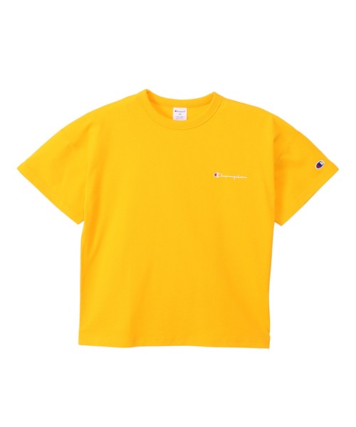 Champion（チャンピオン）の「【Champion/チャンピオン】キッズ ベーシック ショートスリーブTシャツ（Tシャツ/カットソー・キッズ・ネイビー/グリーン系その他/ゴールド/アクア/ブラック/オフホワイト/グレー/ライトブルー/ライトパープル・100/110/120/130/140/150/160）」の9枚目の写真