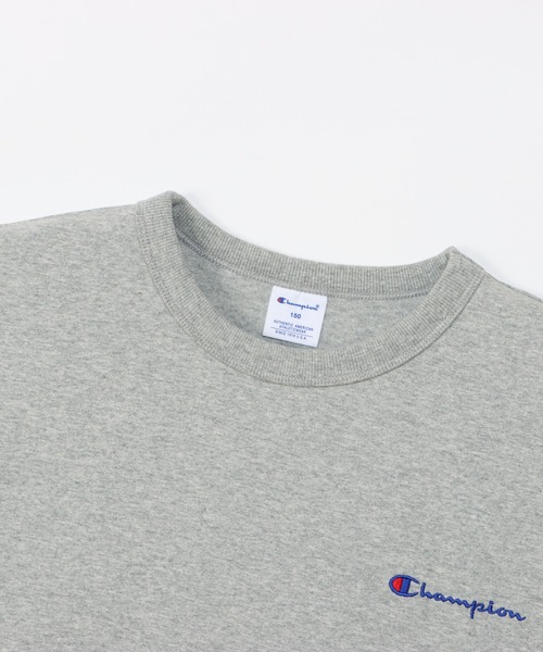 Champion（チャンピオン）の「【Champion/チャンピオン】キッズ ベーシック ショートスリーブTシャツ（Tシャツ/カットソー・キッズ・ネイビー/グリーン系その他/ゴールド/アクア/ブラック/オフホワイト/グレー/ライトブルー/ライトパープル・100/110/120/130/140/150/160）」の18枚目の写真