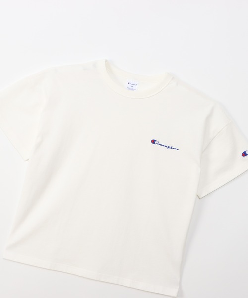 Champion（チャンピオン）の「【Champion/チャンピオン】キッズ ベーシック ショートスリーブTシャツ（Tシャツ/カットソー・キッズ・ネイビー/グリーン系その他/ゴールド/アクア/ブラック/オフホワイト/グレー/ライトブルー/ライトパープル・100/110/120/130/140/150/160）」の11枚目の写真
