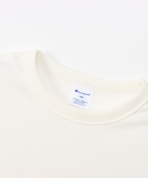 Champion（チャンピオン）の「【Champion/チャンピオン】キッズ ベーシック ショートスリーブTシャツ（Tシャツ/カットソー・キッズ・ネイビー/グリーン系その他/ゴールド/アクア/ブラック/オフホワイト/グレー/ライトブルー/ライトパープル・100/110/120/130/140/150/160）」の12枚目の写真