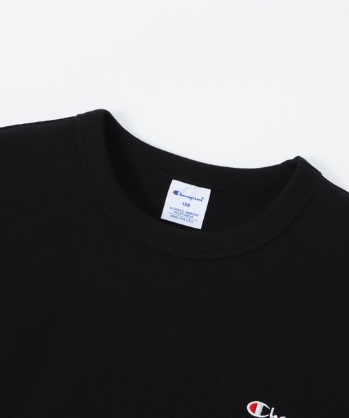 Champion（チャンピオン）の「【Champion/チャンピオン】キッズ ベーシック ショートスリーブTシャツ（Tシャツ/カットソー・キッズ・ネイビー/グリーン系その他/ゴールド/アクア/ブラック/オフホワイト/グレー/ライトブルー/ライトパープル・100/110/120/130/140/150/160）」の15枚目の写真