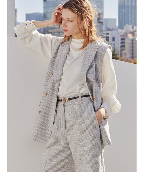 TONAL テーラードジレ トーナル TONAL テーラードジレ （グレー） -ファッション通販