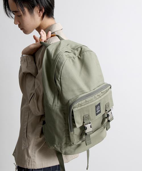 WEGO（ウィゴー）の「WEGO/ツイルデイパック（バックパック/リュック・メンズ・ホワイト/ブラック/カーキ・FREE）」の3枚目の写真