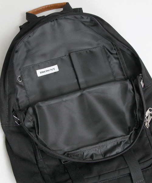 WEGO（ウィゴー）の「WEGO/ツイルデイパック（バックパック/リュック・メンズ・ホワイト/ブラック/カーキ・FREE）」の5枚目の写真