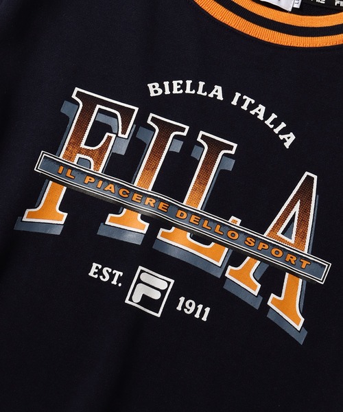 FILA(フィラ)の「【FILA/フィラ】カラーリブ ヴィンテージロゴ スウェット トレーナー(スウェット・メンズ・アッシュグレー/グリーン/ネイビー・LL/M/L)」の5枚目の写真