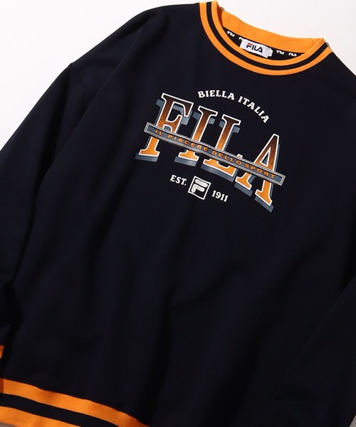 FILA(フィラ)の「【FILA/フィラ】カラーリブ ヴィンテージロゴ スウェット トレーナー(スウェット・メンズ・アッシュグレー/グリーン/ネイビー・LL/M/L)」の10枚目の写真