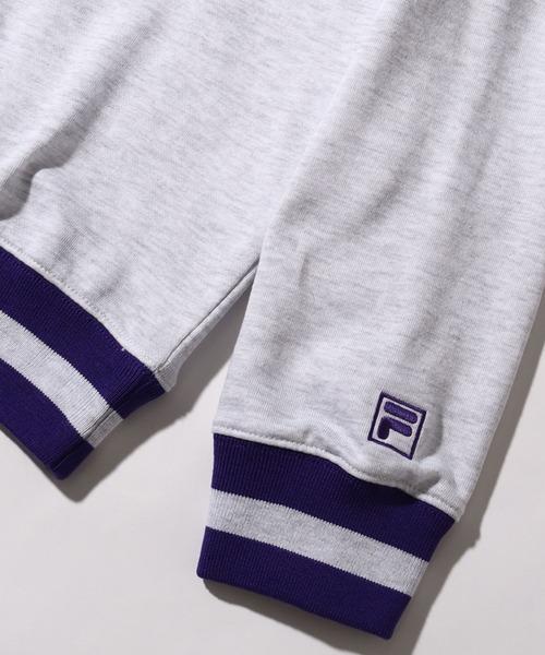 FILA(フィラ)の「【FILA/フィラ】カラーリブ ヴィンテージロゴ スウェット トレーナー(スウェット・メンズ・アッシュグレー/グリーン/ネイビー・LL/M/L)」の7枚目の写真