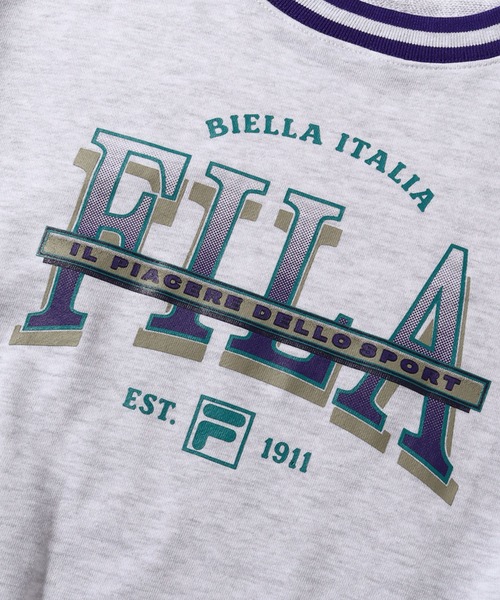 FILA(フィラ)の「【FILA/フィラ】カラーリブ ヴィンテージロゴ スウェット トレーナー(スウェット・メンズ・アッシュグレー/グリーン/ネイビー・LL/M/L)」の11枚目の写真