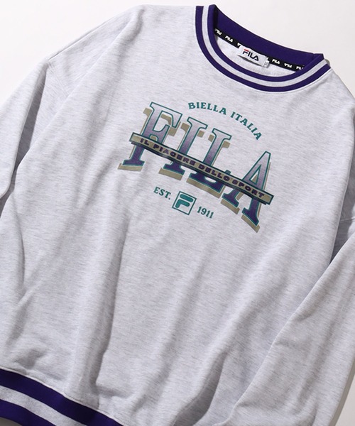 FILA(フィラ)の「【FILA/フィラ】カラーリブ ヴィンテージロゴ スウェット トレーナー(スウェット・メンズ・アッシュグレー/グリーン/ネイビー・LL/M/L)」の13枚目の写真