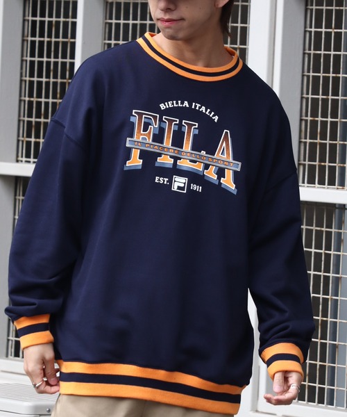 FILA(フィラ)の「【FILA/フィラ】カラーリブ ヴィンテージロゴ スウェット トレーナー(スウェット・メンズ・アッシュグレー/グリーン/ネイビー・LL/M/L)」の20枚目の写真